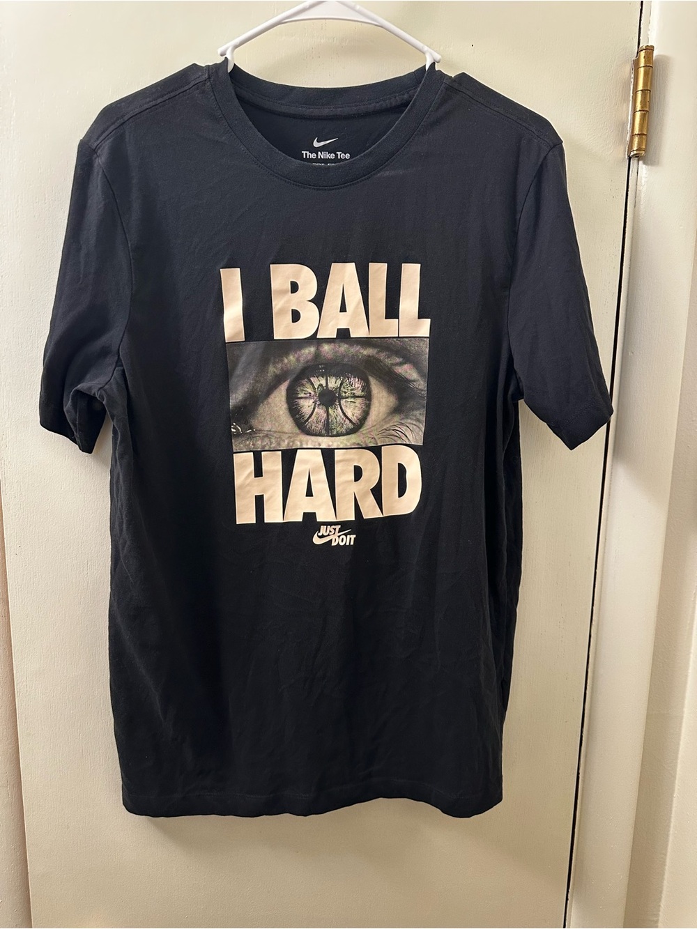 Nike Black Graphic 'I Ball Hard' Short Sleeve Tee